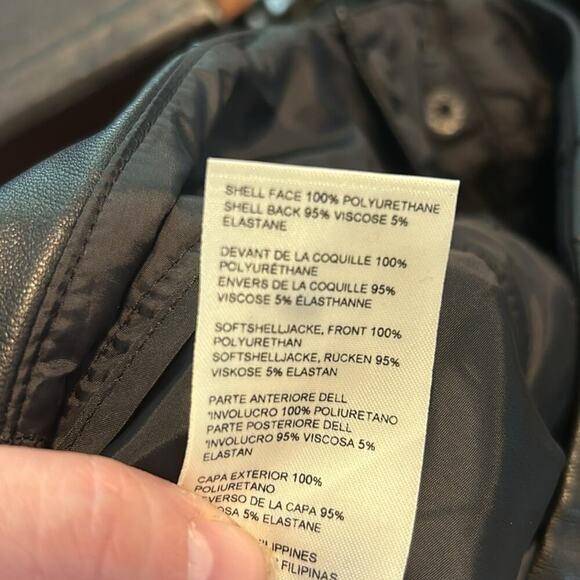 NEW Anthropologie Maeve black vegan leather taper pleated pants - Picture 14 of 16